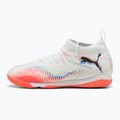 PUMA Future 8 Match It + Mid Jr gyermek futballcipő puma fehér/puma fekete/izzó piros