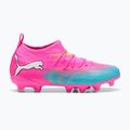 Gyerek focicipő PUMA Future 9 Match FG/AG Jr poison pink/puma white/sun stream/bright aqua/puma black