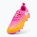 Gyerek focicipő PUMA Future 9 Play FG/AG Jr poison pink/puma white/sun stream/bright aqua/puma black