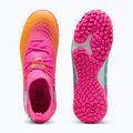 Gyerek focicipő PUMA Future 9 Match TT + Mid Jr poison pink/puma wht/sun stream/bright aqua/puma blk 3