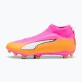 Gyerek focicipő PUMA Ultra 6 Match+ LL FG/AG Jr poison pink/puma white/sun stream/bright aqua/puma black