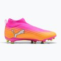 Gyerek focicipő PUMA Ultra 6 Match+ LL FG/AG Jr poison pink/puma white/sun stream/bright aqua/puma black 2