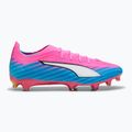 Futballcipő PUMA Ultra 6 Pro FG/AG poison pink/puma white/sunstream/bright aqua/puma black 3