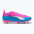 Gyerek focicipő PUMA Ultra 6 Pro Jr FG/AG poison pink/puma white/sunstream/bright aqua/puma black