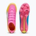 Gyerek focicipő PUMA Ultra 6 Pro Jr FG/AG poison pink/puma white/sunstream/bright aqua/puma black 3