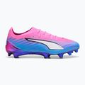 Futballcipő PUMA Ultra 6 Ultimate FG poison pink/puma white/sun stream/bright aqua/puma black 3