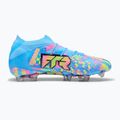Focicipők PUMA Future 9 Ultimate Advanced Level FG puma white/blue glimmer/pink glimmer/yellow alert 2