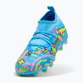 Gyermek focicipők PUMA Future 9 Match Advanced Level FG/AG Jr puma white/blue glimmer/pink glimmer/yellow alert 4