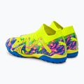 PUMA Future Match Energy TT + Mid Jr gyermek labdarúgócipő ultra kék/sárga riasztás/világító rózsaszín 3