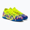 PUMA Future Match Energy TT férfi futballcipő ultrakék/sárga riasztás/világító rózsaszín 4