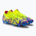 PUMA Future Ultimate Energy FG/AG férfi futballcipő ultrakék/sárga riasztás/világító rózsaszín 4