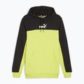 Férfi pulóver PUMA ESS+ Block Hoodie TR puma fekete/lime csillogás 5