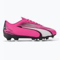 gyermek focicipő  PUMA Ultra Play FG/AG Jr poison pink/puma white/puma black 2