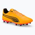 PUMA King Match Fg/Ag sun stream/puma black/sunset glow futballcipő