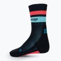 Férfi kompressziós futó zoknimęskie CEP Miami Vibes 80's black/blue/pink 4