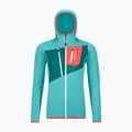 Női Ortovox Fleece Grid Hoody türkizkék 8720100036