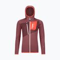 Női trekking pulóver Ortovox Fleece Grid Hoody piros 87201 10