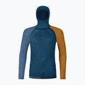 Férfi termoaktív pulóver ORTOVOX 120 Comp Light Hoody petrol blue