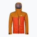 Férfi sítúra dzseki ORTOVOX 3L Ravine Shell hot orange