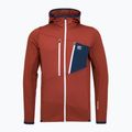 Férfi pulóver ORTOVOX Fleece Grid Hoody clay orange