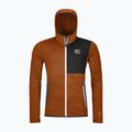 Férfi pulóver ORTOVOX Fleece Hoody bristle brown