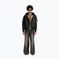 Férfi Alpha Industries MA-1 kapucnis bomber dzseki fekete 2