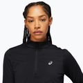 Női ASICS Core 1/2 Zip Winter Top teljesítmény fekete futó melegítőfelső 4