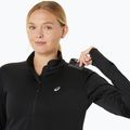 Női ASICS Road Winter 1/2 Zip Mid Layer teljesítményű fekete futó melegítőfelső 6