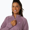 Női ASICS Icon 1/2 Zip poros mályva / vízmosás rózsaszín futó hosszú ujjú ruha 4