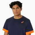 Férfi ASICS Court SS Top éjféli/narancssárga teniszpóló 4