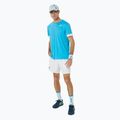 Férfi ASICS Court SS Top digitális aqua/brilliáns fehér teniszpóló 2