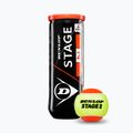 Dunlop Stage 2 gyermek teniszlabda 3 db narancssárga/sárga 601339