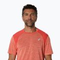 Férfi futópóló ASICS Road Top coral reef/mojave 5