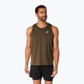 Férfi ASICS Core Singlet barna kő futópóló