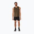 Férfi ASICS Core Singlet barna kő futópóló 2