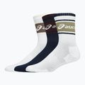ASICS Logo Crew 3 pár éjfél/sötétvörös bolygó/citromfű zokni 2