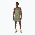 Férfi ASICS Fujitrail Singlet köpeny zöld/khaki színű futópóló 2