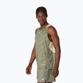 Férfi ASICS Fujitrail Singlet köpeny zöld/khaki színű futópóló 4