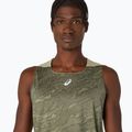 Férfi ASICS Fujitrail Singlet köpeny zöld/khaki színű futópóló 5