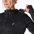 Női ASICS Road Winter Hoodie teljesítmény fekete futó melegítőfelső 7