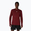 Férfi ASICS Road Seamless LS sötétvörös planet futó hosszú ujjú ruha