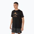 ASICS férfi Fujitrail Logo SS teljesítményű fekete futópóló 4