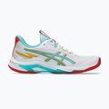 Női ASICS Netburner Ballistic FF 4 röplabdacipő fehér/tengerzöld