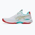 Női ASICS Netburner Ballistic FF 4 röplabdacipő fehér/tengerzöld 2