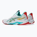 Női ASICS Netburner Ballistic FF 4 röplabdacipő fehér/tengerzöld 4
