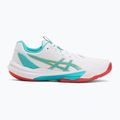 Női ASICS Sky Elite FF 3 röplabdacipő fehér/tengerzöld 2