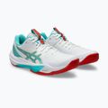 Női ASICS Sky Elite FF 3 röplabdacipő fehér/tengerzöld 10