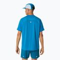 Férfi futópóló ASICS Road Fade SS Aegean Blue/Yamabuki 3