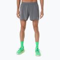Férfi futóshort ASICS Road 5IN clay grey/steel grey/illuminate green