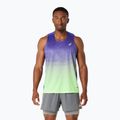 Férfi futótrikó ASICS Road Fade Singlet cobalt burst/illuminate green